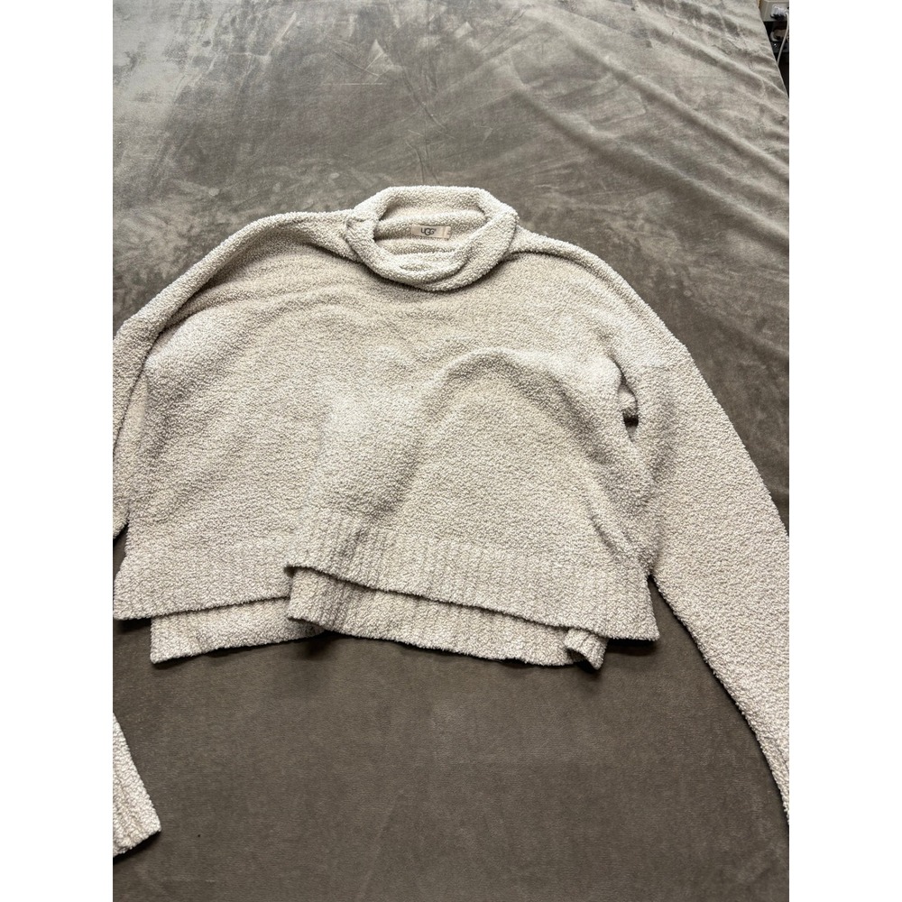 UGG Cozy Lounge Knit Cowl‎ Neck Sweater Cream XL